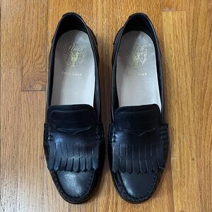 Cole Haan Women's Black Fringe Loafers | size 9B